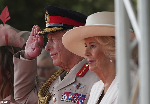 The King and Queen were not today joined by the Prince and Princess of Wales
