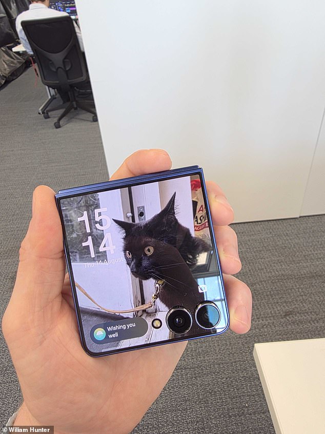 The front display is a nearly square 4.1-inch display that looks wonderful and has enough functionality that you often don't need to open the phone