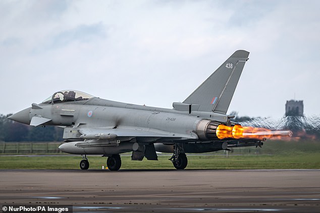 An RAF Typhoon Jet was deployed at around 11.40am this morning to intercept an unresponsive plane flying from Nice