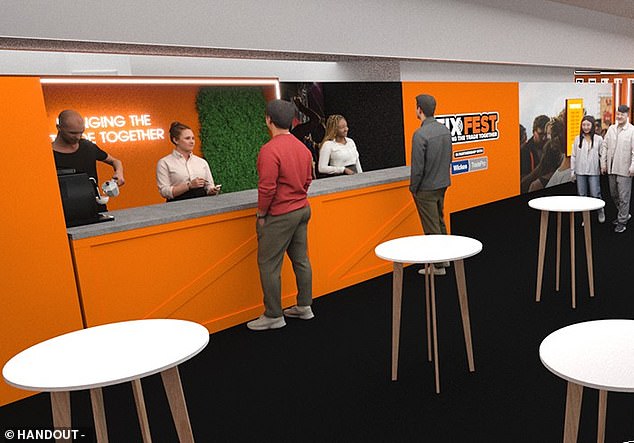 Tickets for FixFest (sponsored by Wickes), cost £55 per adult, with £110 for VIP entry and children under 14 go free. Pictured: A graphic of what they anticipate the festival to look like