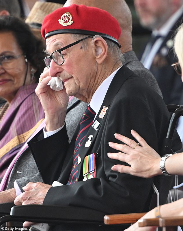 Veteran Owen Filer was tearful during a Service of Remembrance to commemorate the 80th Anniversary of VJ Day at The National Memorial Arboretum