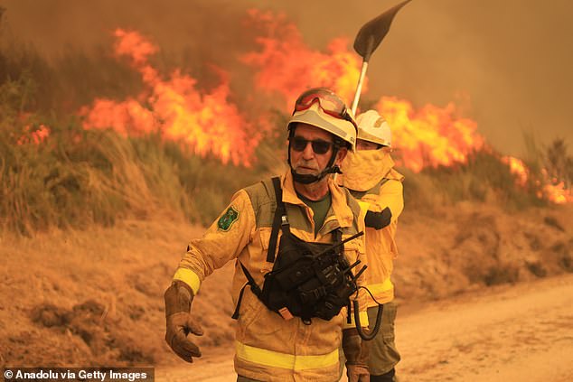 Temperatures reached 44 C (111 F) in some regions, according to meteorology service AEMET, with minimal rainfall and windy conditions expected to exacerbate the fire risk