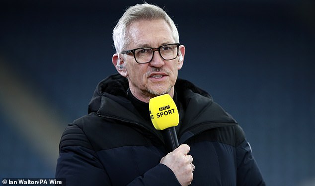 In a jovial mood upon his return to the airwaves Patrick joked about being overlooked for the role of Match of the Day host following Gary Lineker's exit (pictured)