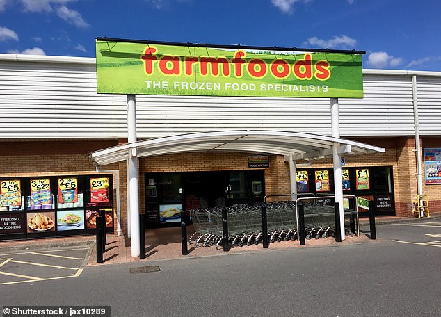 Farmfoods (pictured, file photo) has pulled its Ultimate Keralan Chicken Curry from shelves because a 'limited quantity were mistakenly produced with prawns' - which had not been declared on the label