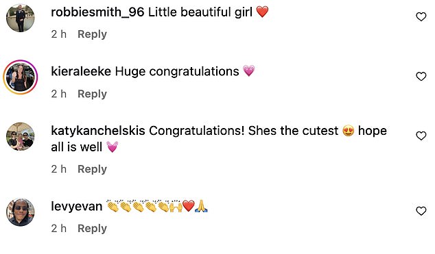 Fans and famous friends rushed to the comments including former EastEnders actress and former Top Boy co-star Kierston Wareing who gushed: 'Congratulations'