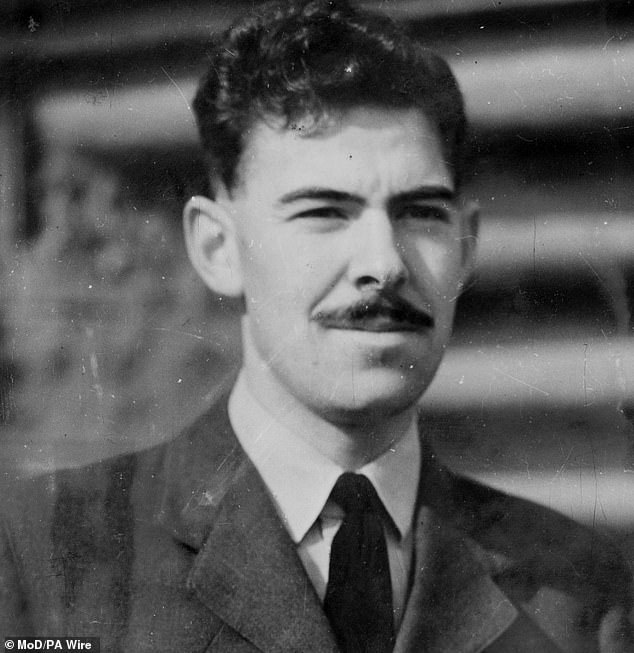 On July 17 1944, aged 24 (pictured), he was sent on a patrol to protect the British Home Fleet as it returned from an attack on the German battleship Tirpitz