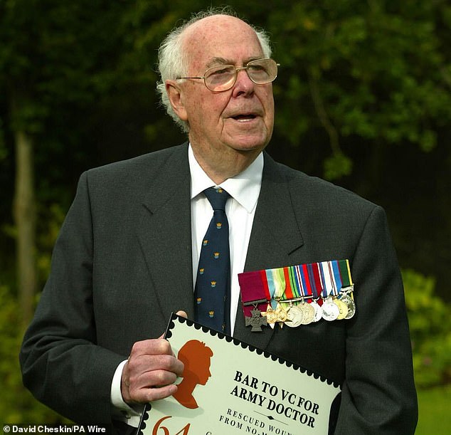 He received the VC for bravery during an attack on an enemy submarine that left him with 72 injuries