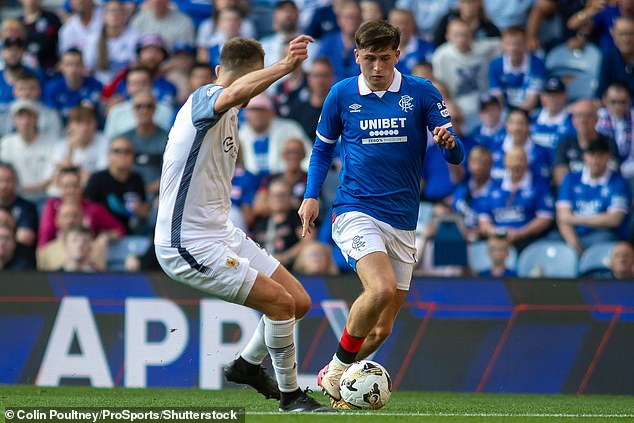 Loan signing Mikey Moore made his Rangers debut in the Premier Sports cup win against Alloa