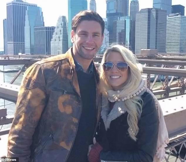 Jeremy Hubbard and his wife Rachel Savage (pictured) have moved out of the home the owner said they were squatting in