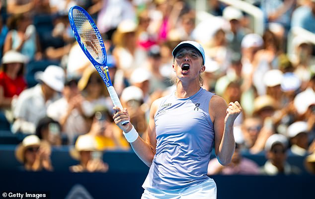 The Polish star could become world No 2 if she wins the Cincinnati Open title on Monday