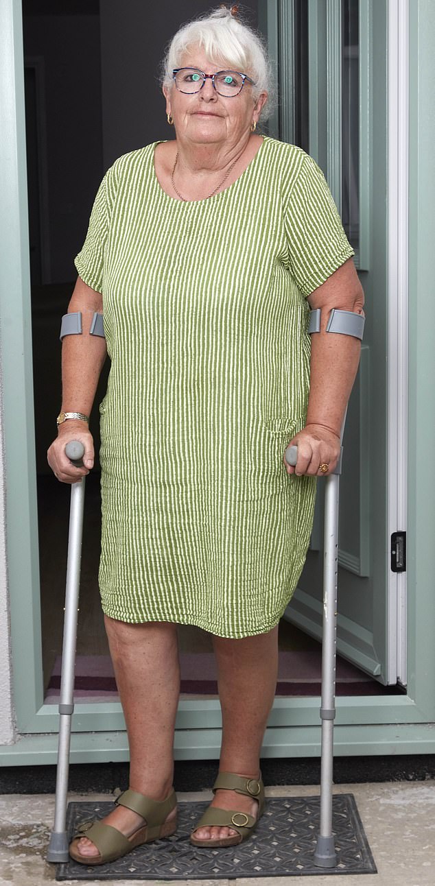 Christine Elliott, 73, from Totton, near Southampton, had a NexGen knee joint implanted in her right leg in 2018, when her osteoarthritis worsened