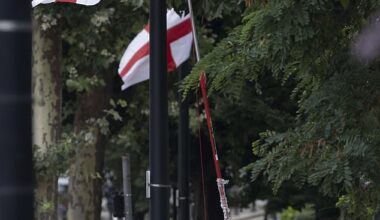Yesterday, as our pictures show, came the extraordinary spectacle of council workers using extendable shears to remove St George¿s Cross flags from lamp posts in the east London borough of Tower Hamlets
