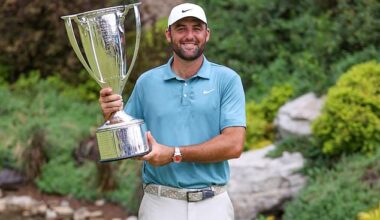 Scottie Scheffler claimed the BMW Championship without his usual caddie on the bag