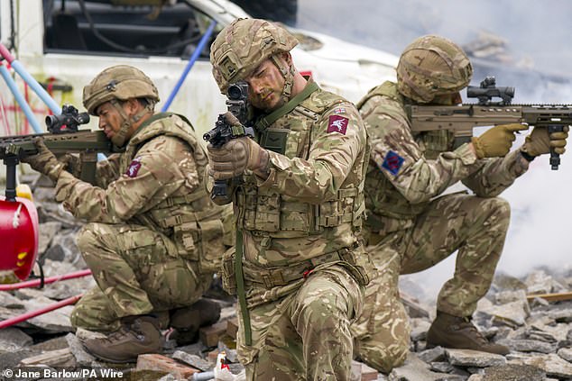 Britain is ready to send troops to help defend Ukraine's skies and ports, but will not deploy them to the front line near Russia