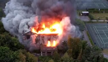 LIVERPOOL: A 14-year-old schoolgirl was arrested after a 'deliberate' blaze destroyed an abandoned Grade I-listed manor house