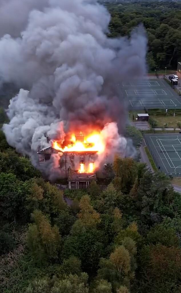 LIVERPOOL: A 14-year-old schoolgirl was arrested after a 'deliberate' blaze destroyed an abandoned Grade I-listed manor house