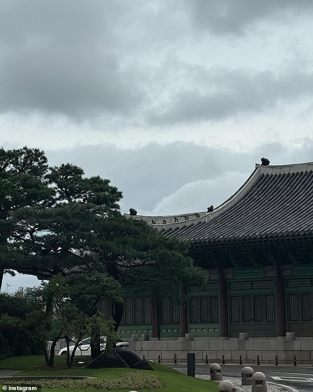Outside a building in Korea