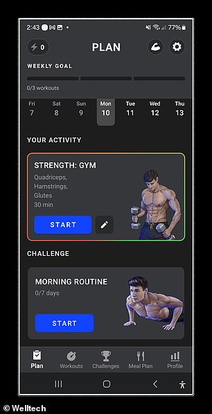 Muscle Booster includes a broad range of workouts for all fitness levels to enjoy