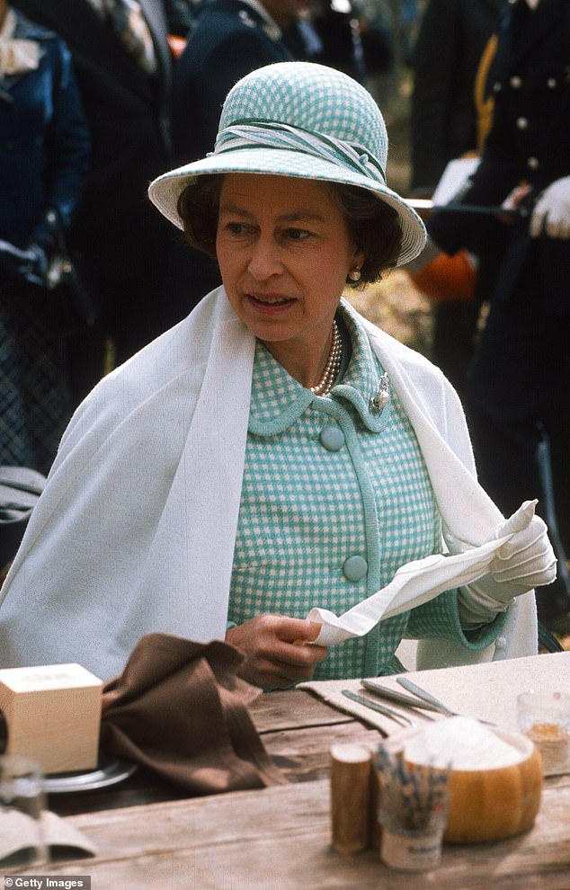 Darren revealed while at Balmoral he would prepare sandwiches and fruit and cream for the late Queen Elizabeth and her ladies-in-waiting to enjoy on picnics (Queen Elizabeth during a picnic lunch in 1976)
