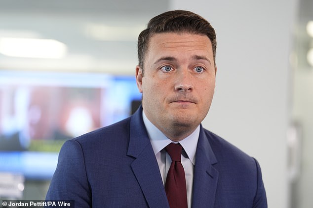 Health Secretary Wes Streeting said the government had a 'responsibility' to stand up to pay rise demands and keep the country working