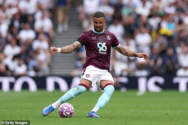 Kyle Walker is plying his trade at Burnley this season after making the move from Man City