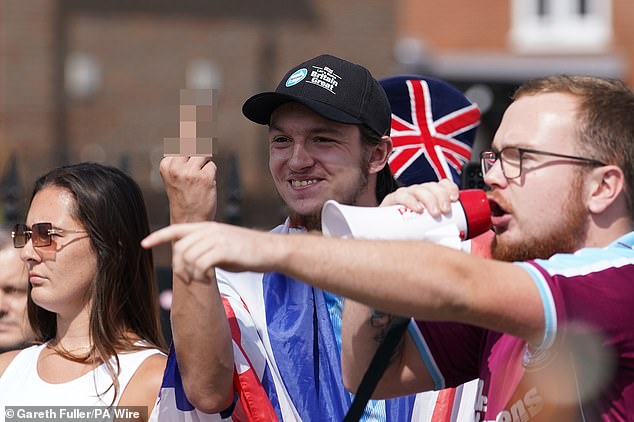 Demonstrations by the Abolish Asylum System slogan are being held in major towns and cities around England