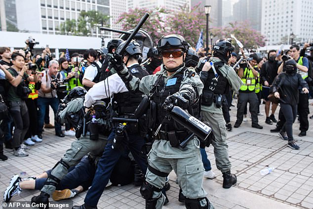Brutal: Hong Kong saw a crackdown on protests against the regime in 2019