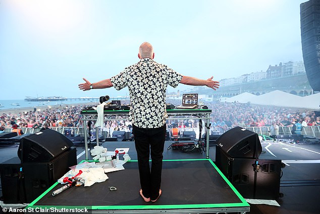 Fatboy Slim, one of Ms Rayner's new neighbours, performs at the 20th anniversary of Big Beach Boutique, Brighton, in 2022