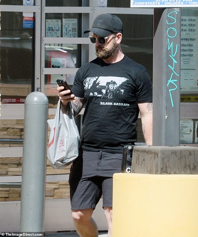 Weeks after returning to Los Angeles following his father's funeral in the UK, Jack, 39, paid homage to his dad and his legacy on Friday as he ran errands solo