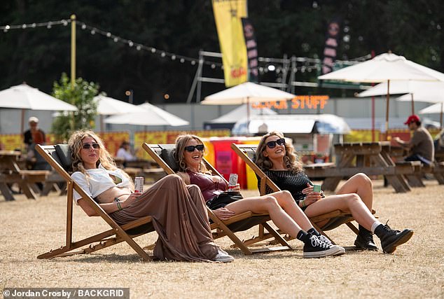 Girls enjoy the sunshine at Leeds Festival 2025 this bank holiday weekend