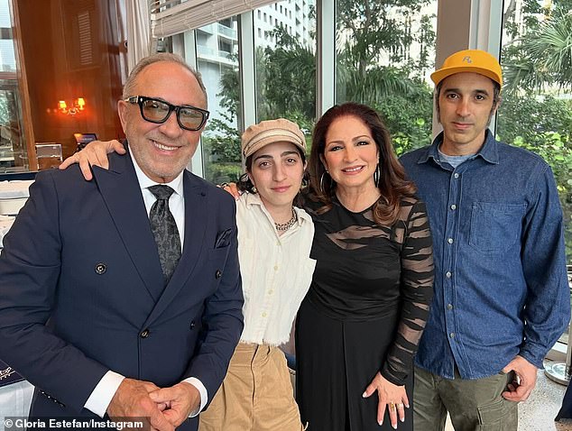 On September 1, the doting grandparents will celebrate Estefan's 68th birthday immediately followed by their son Nayib's (R, pictured September 1) 45th birthday and their 47th wedding anniversary