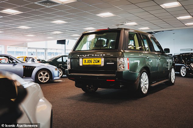An auction house insider in the room on Saturday told the Daily Mail: 'There was great interest in this Range Rover with bidding steadily climbing up to £150k leaving just two bidders, one from the Caribbean and one from Japan, who battled it up to £156k on the hammer, selling to the Caribbean buyer, setting a new auction world record'