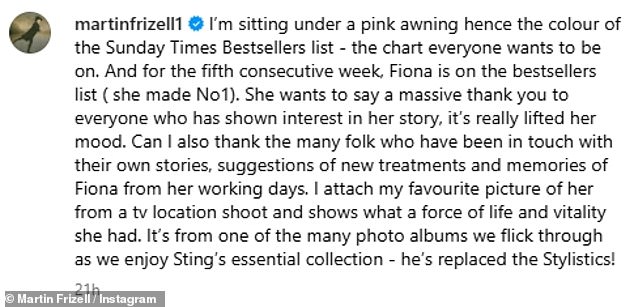 In an accompanying caption, he wrote: 'She wants to say a massive thank you to everyone who has shown interest in her story, it’s really lifted her mood. Can I also thank the many folk who have been in touch with their own stories'