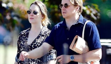 Saoirse Ronan appears to be taking to life as an expectant mum with aplomb as she enjoyed a dog walk with her husband Jack Lowden in London on Sunday, as they took their beloved terrier Fran for a sunshine stroll