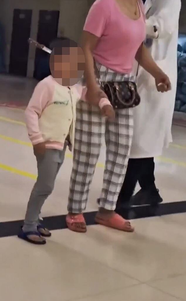 A three-year-old girl walked into a hospital in China with a fruit knife seemingly lodged deep in the side of her head