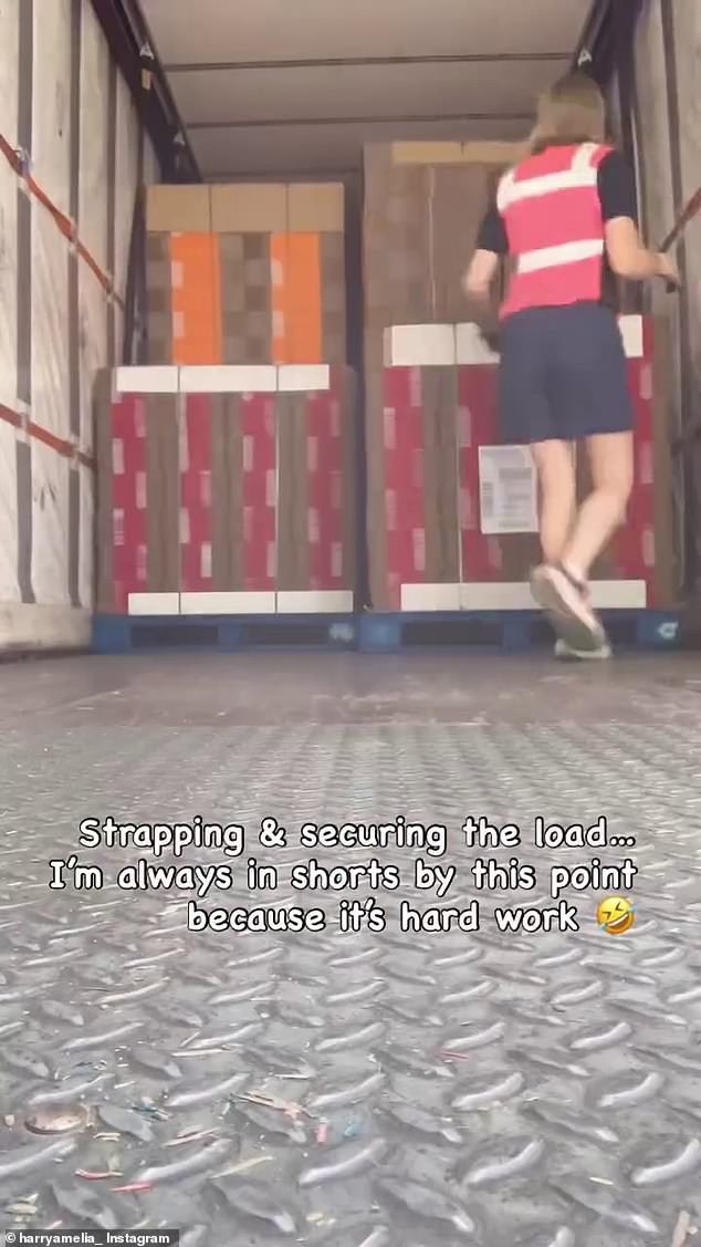 After posting the video, Harry shared a disclaimer to fans that she didn't drive and film her video, explaining how she recorded the footage before leaving the yard