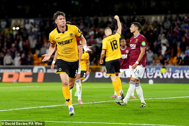 Newcastle's bid for Jorgen Strand Larsen (left), who scored twice on Tuesday, has been rejected