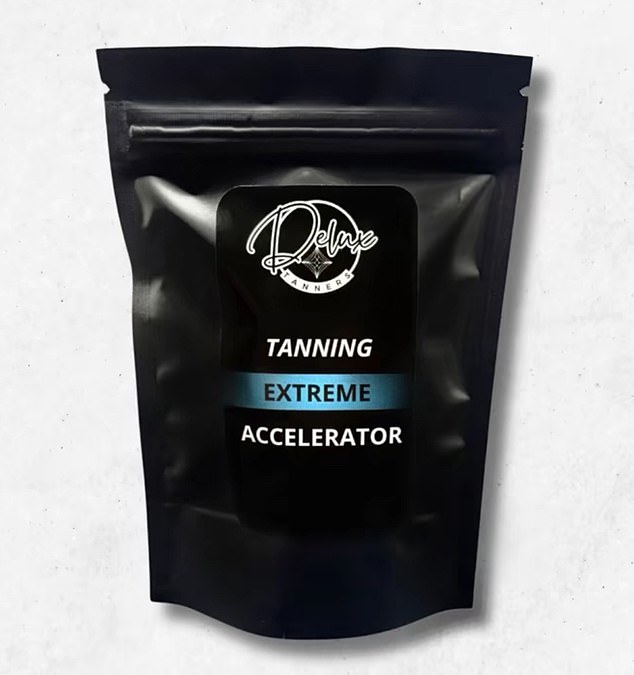 A packet of 'tanning accelerator' can easily be bought on the internet