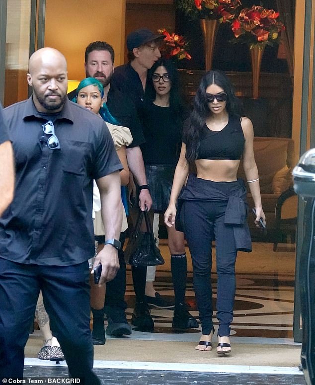 The reality star took to her Instagram on Sunday with snaps of the trip after allegedly flying the youngsters on a private jet, which had been renamed 'Kim Air', earlier this month