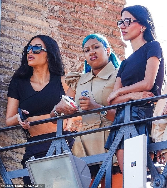 The mother–daughter duo and their entourage toured the ruins of the iconic structure — which is the largest standing amphitheater in the world — but North looked notably unimpressed with the tour