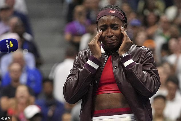 Gauff was emotional after struggling through her second-round match at the US Open