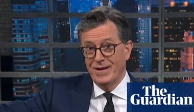 Stephen Colbert on JD Vance’s water level raising: ‘Insane spoiled baby emperor move’ | Late-night TV roundup