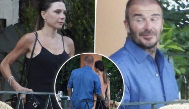 David, Victoria Beckham spotted grabbing each other in Italy