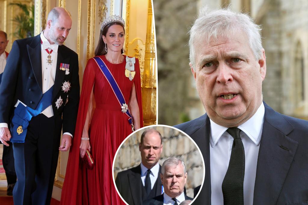 Prince Andrew's 'nasty remarks' about Kate Middleton caused feud with Prince William: author