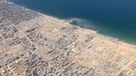 Gaza before and after: fresh video shows extent of Israel's destruction – video