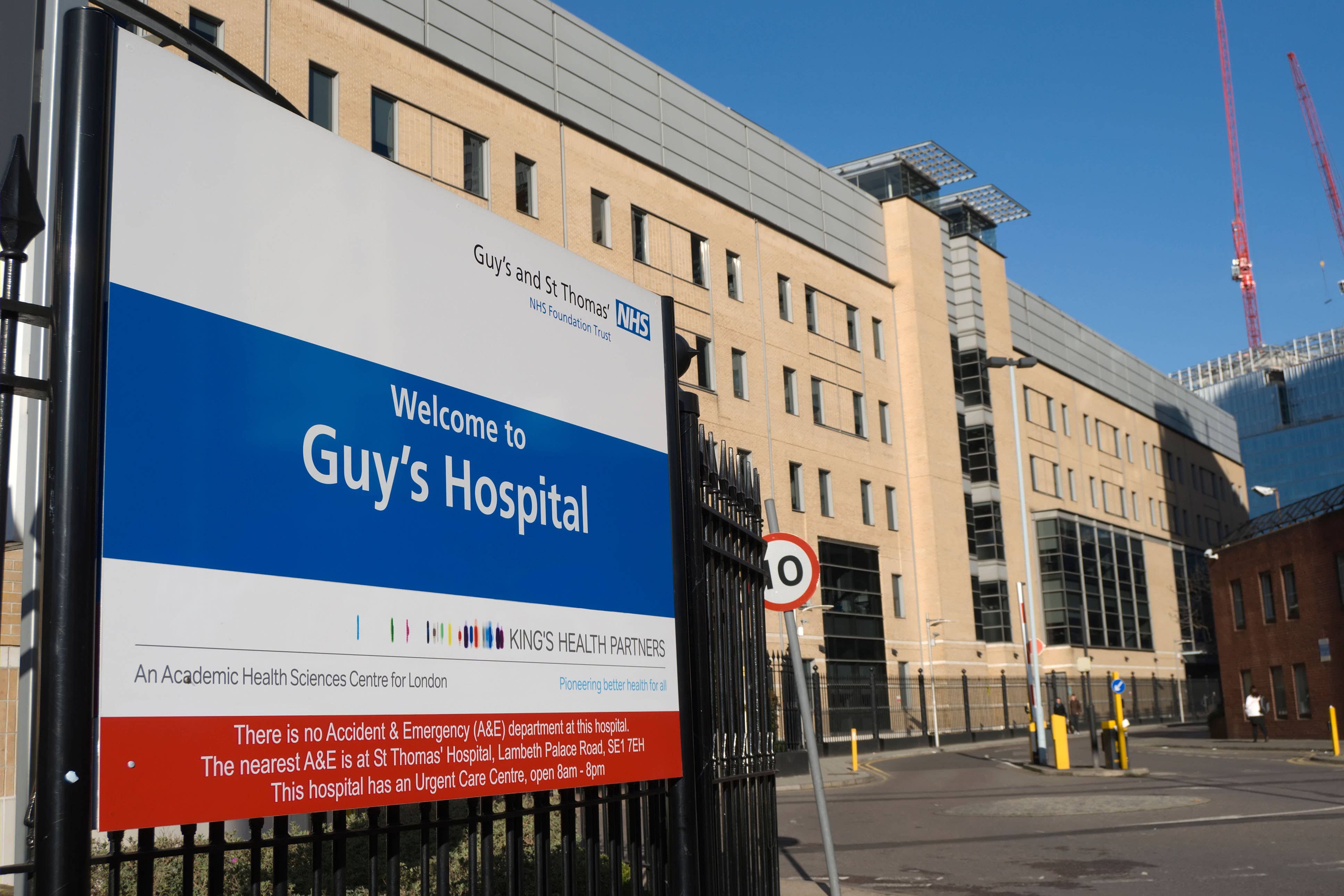 People were evacuated from the ground floor and basement of Guy’s Hospital in London (Alamy/PA)