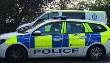 Police car smashed in Glasgow high speed stolen motor chase
