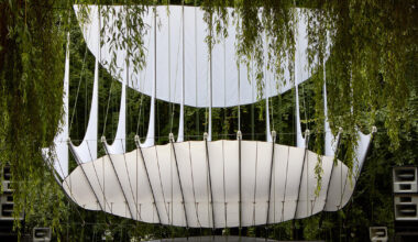 ZELT studio's curved textile canopy ripples above dekmantel stage