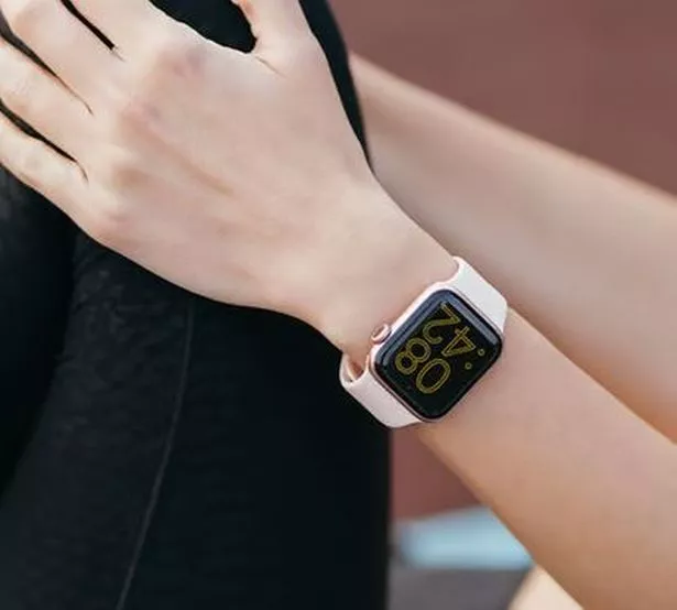 Apple watch series 4 on a person's wrist 