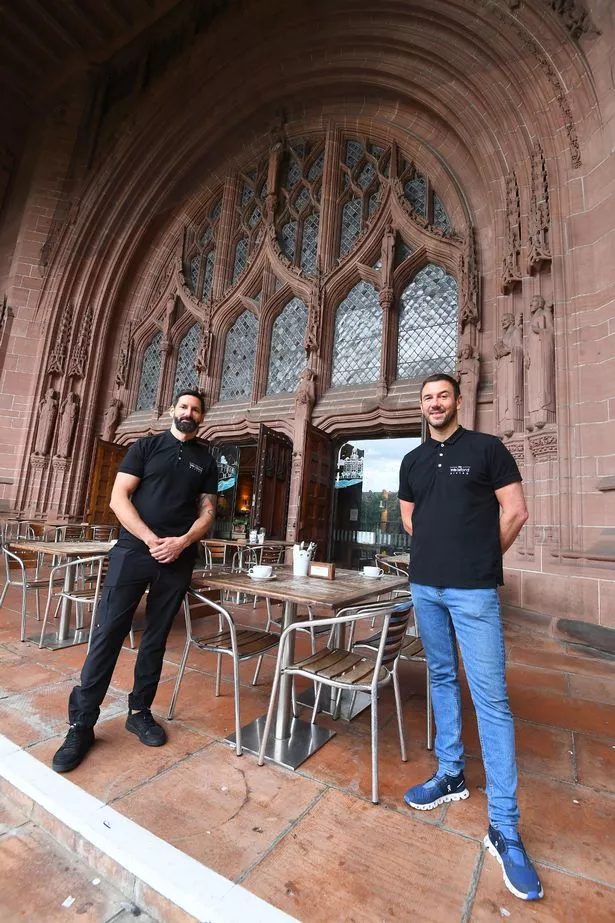 Damien Flynn and Neil Blackhurst of the Welsford Bistro at Liverpool Cathedral. (Pic Andrew Teebay)